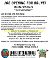 WELDER.FITTER FOR BRUNEI